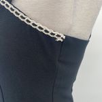 Vintage 90s City Triangles Mini Dress Sheath Embroidered Square Neck Black 8 Photo 5