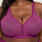 Cacique Cotton Collection Lightly Lined No-Wire Bra 46D – NWT Purple Lane Bryant Photo 0