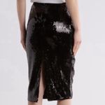 Theory  black high slit fluid sequin skirt size 0 NWT Photo 1