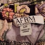 AFRM Stein Crop Top Women's Size Small Black Floral Smocked Casual Summer Photo 3