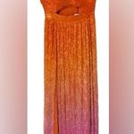 Dress the Population Dress the Population Meredith Metallic Ombré Cutout Plissé Gown Photo 4