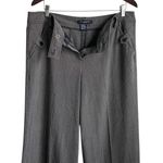 Sandro Sportswear Women Pants 14 Wide Leg Twill Stretch Comfort Officewear Y2K Brown Photo 4