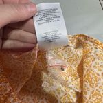Anthropologie  Maeve Petrin Button Down‎ Shirt Geometric Floral Orange Size 0 Photo 8