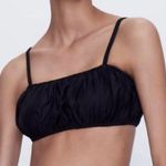 ZARA NWT  BLACK POPLIN CROP TOP Perfect Photo 2