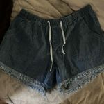 Denim Frayed Hem Women's Shorts Blue Size undefined Photo 0