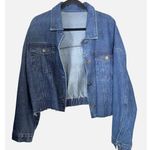 Cropped Denim Jacket XL Blue Photo 0