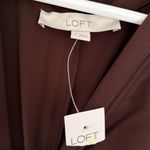 Loft NWT Twist Front Long Sleeve Shirt Dress Chocolate Brown Women’s Size 4 Photo 9