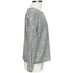 EMERSON FRY Keyhole Top, Silver Sequin, Large Gray Photo 8