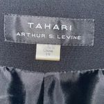 Tahari‎ ASL Black Skirt Suit Set 12 Embroidered Floral Jacket Career Office Photo 2