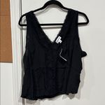 The Drop Women's Paloma Lace Trimmed Sleeveless Top, Black, XXL Black Photo 3