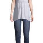 Time & Tru Womens Striped Maternity Smock Top Size Large 12-14 New Photo 2