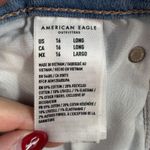 American Eagle  16 Long 16T Jean Curvy Super High Waisted Baggy Straight Strigid Photo 7