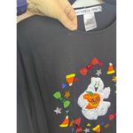 Victoria Jones Vintage  Halloween Beaded Long Sleeve Black Tee Size Large L Photo 1