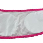 Womens Textured Terry Cloth Bandeau Bikini Top Bright Pink Size Small Photo 1