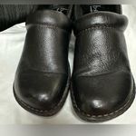 Born Shoes BOC Womens 9M Clogs Slip On BC3632 Black Leather Comfort Wedge Heels Photo 5