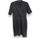 Betabrand Womens Dress Size XL Faux Wrap Spotlight Sheath Charcoal Gray Ponte Photo 2