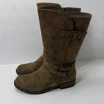 Maurice's  Tan Ankle Boots with Buckle Accents Photo 2