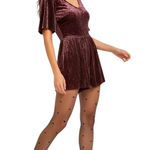 American Eagle  Romper Small Velvet Y2k 90's Festival Gothic Punk Rock Whimsigoth Photo 0