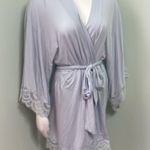 Eberjay Eberjey Mademoiselle Robe Grey Lace Trim XS Photo 3