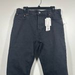 ZARA The Dreed Flare Jeans Button Fly Black Slim Fit High Rise Crop Raw Hem 12 Photo 1