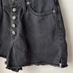 Madewell Black High Rise Buttonthrough Raw Hem Exposed Button Cutoff Shorts Photo 2