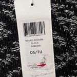 Eileen Fisher  Black Gray Geometric Print Poncho OS TU Photo 4