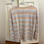 Lou & grey  Womens S Striped Blush Pink Blue Drop Shoulder Soft Lightweight Photo 3