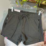 The Comfy  Twill Shorts Cotton Spandex Olive Green Elastic Drawstring Womens S Knit Photo 0