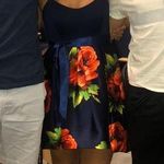 Floral Dress Blue Size 4 Photo 2