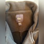 Gap  Y2K Black Fleece Pea Coat Cardigan Jacket Sz M Photo 4
