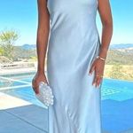 Show Me Your Mumu NWOT  -Taylor Tube Maxi Color: Steel Blue Luxe Satin Size M Photo 0