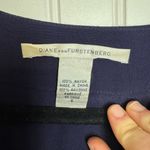 Diane Von Furstenberg Diane Von Furstenburg Navy 3/4 Sleeve Short Dress Front Ties Small H11 Photo 3