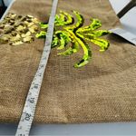 Jute Bon Voyage Beach Sequin Pineapple Beach Travel Tote Bag Vacation Tan NWT Photo 5