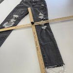 Levi's Jeans Womens 25 Grey Denim 721 High Rise Skinny Ankle Raw Hem Distressed Photo 6