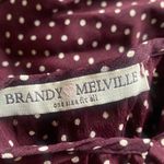 Brandy Melville RARE  Jada burgundy polka dot open back dress Photo 5