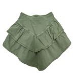 Mother Denim The Ruffle Mini Skirt Lodon Frost Green Multi Tiered Edgy Grunge 26 Photo 3