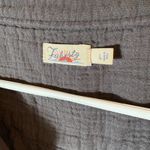 Faherty Organic Cotton Gauze Henley Top Charcoal Gray Short Sleeve Size Large Photo 1