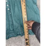 Soft Surroundings blue button down flowy shirt XL Cotton Photo 4