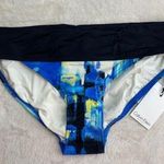 Calvin Klein Women's Bikini Bottom Size Small Wide Waist Band Black Blue Logo Photo 0