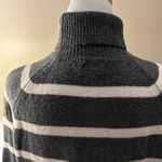 A New Day  Charcoal and White Striped Turtleneck Sweater Size S Photo 13