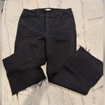Good American  Black Exposed Button Fly Frayed Mini Boot Jeans 14/32 Photo 1
