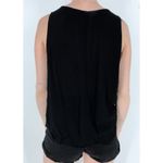 Hot Kiss Semi Sheer Black Aztec Print Embellished Tank Top Size Large Photo 1