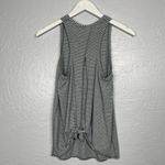 Lululemon  Women 4 Gray White All Tied Up Tank Striped Open Back Athletic Workout Photo 3