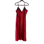 Frederick's of Hollywood Vintage Fredrick’s Of Hollywood Lingerie Slip Plus Size 2XL Open Front Red Satin Photo 5