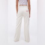 Playboy By PacSun Off White Ultra High Waisted Fitted Flare Pants size 27 Photo 1