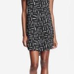 Old Navy black and white artistic brush stroke vneck shift dress size medium Photo 0