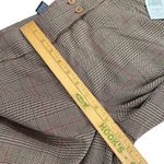 Ninety Women’s Sz 4 Brown Fall Plaid Houndstooth Straight Leg Trousers Pants Photo 8