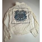 Bejeweled by Susan Fixel White Long Sleeve Button Up Shirt Royal Threads XS Photo 6