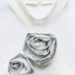 ZARA  halter neck white top with rhinestones Photo 6