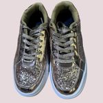 NWT Shiny Gold Glittery Low Top Sneakers Photo 7